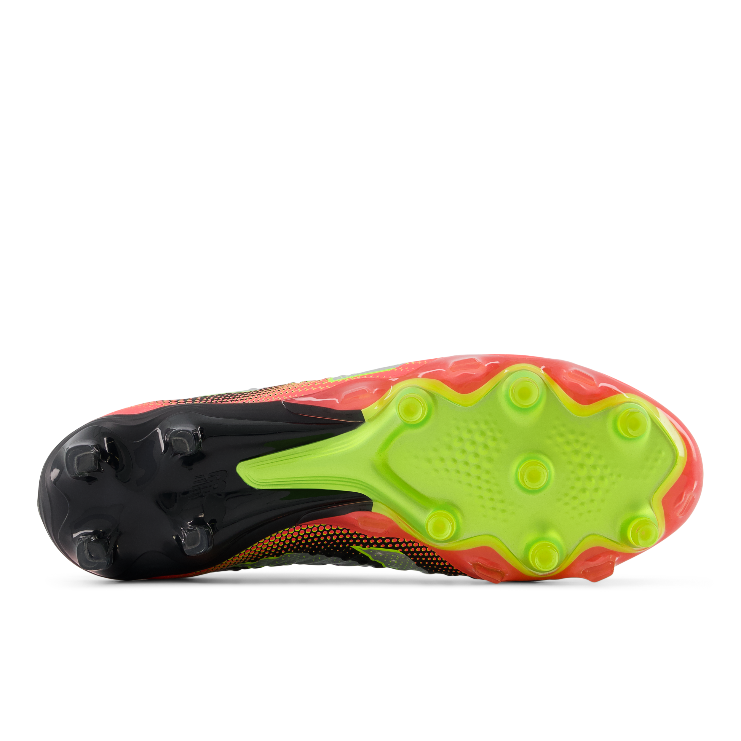 New Balance Tekela Pro Low Laced V4+ FG Soccer Cleats for Men - Black/Neo Flame/Clementine - Lightweight Football Shoes for Artificial Grass - Perfect for Training & Matches