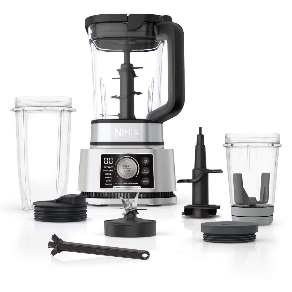 Ninja Foodi Power Blender and Food Processor System - 1500W High-Speed Blender with 72oz Pitcher & 8-Cup Processor Bowl - Perfect for Smoothies, Sauces, Dips & Meal Prep