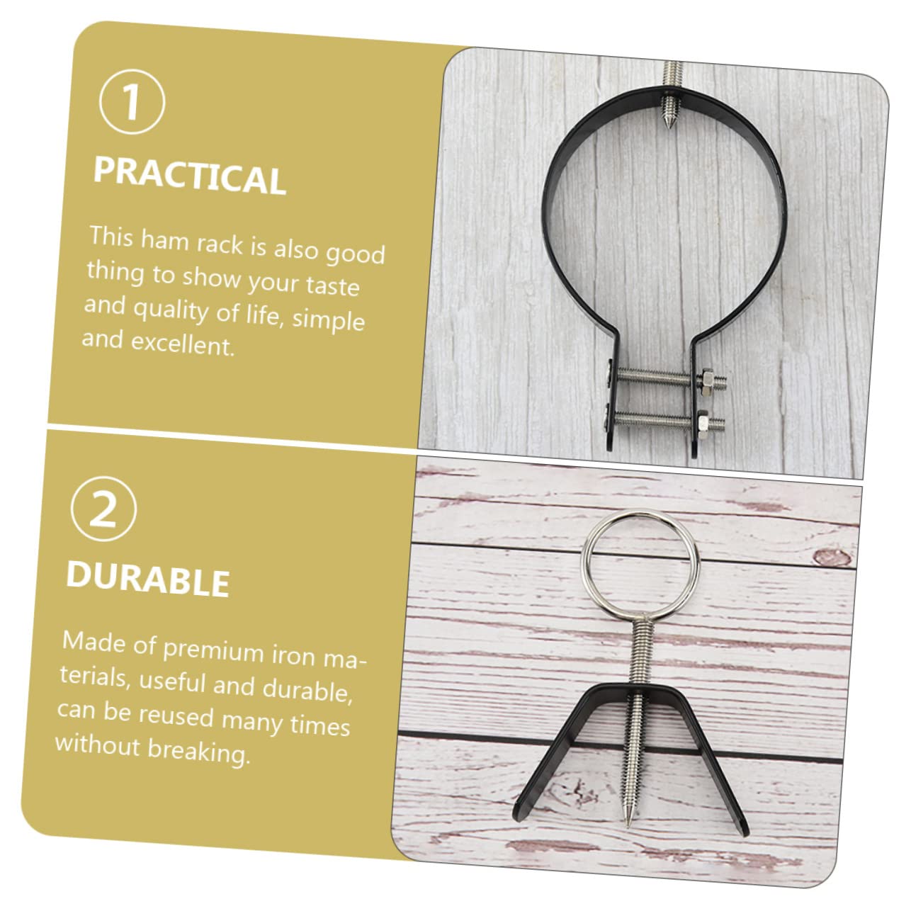 DOITOOL Spanish Ham Holder Stand - Adjustable Kitchen Ham Fixing Tool for Serrano & Iberico Hams | Perfect for Charcuterie Boards, Tapas Parties & Gourmet Cooking
