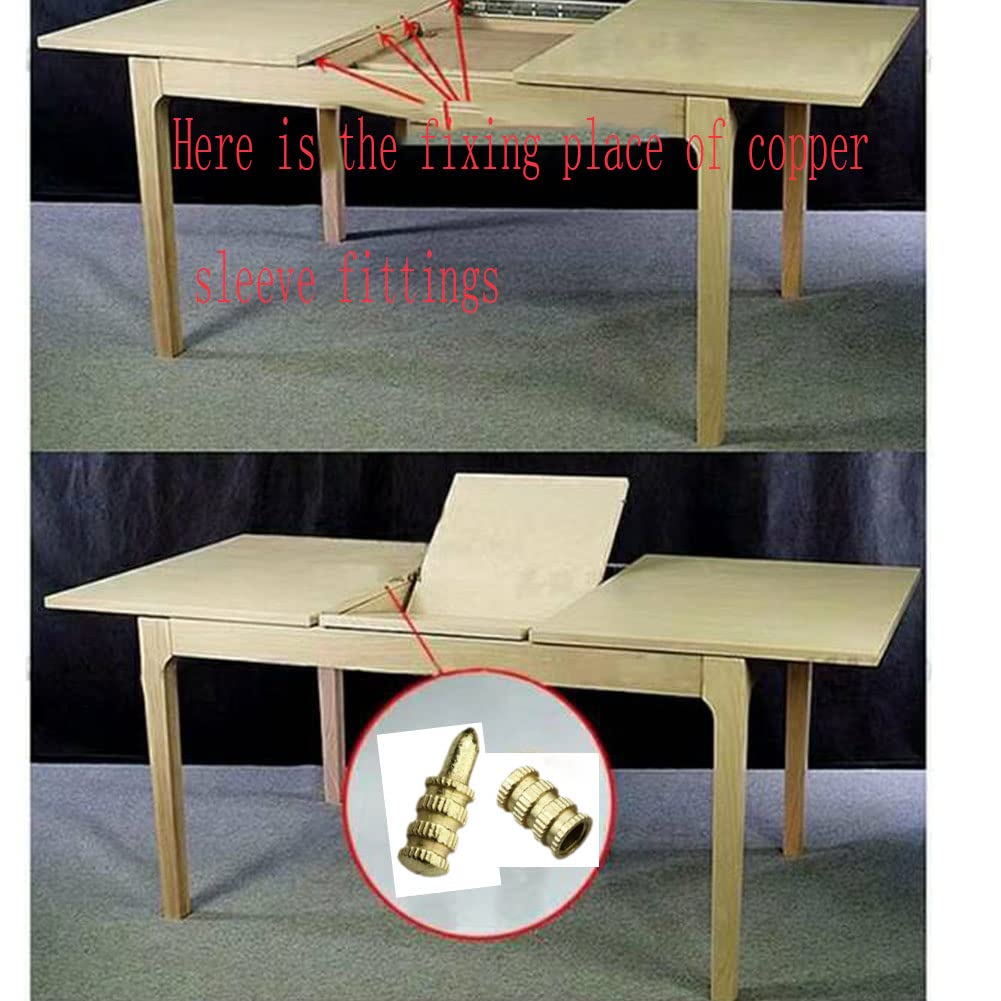 Carrittons 20-Piece Gold Table Leaf Alignment Pins - Heavy Duty Table Bolt Sleeve Connectors & Table Leaf Hardware for Dining Table Extension - Perfect for Home, Restaurant, and Event Furniture Assembly