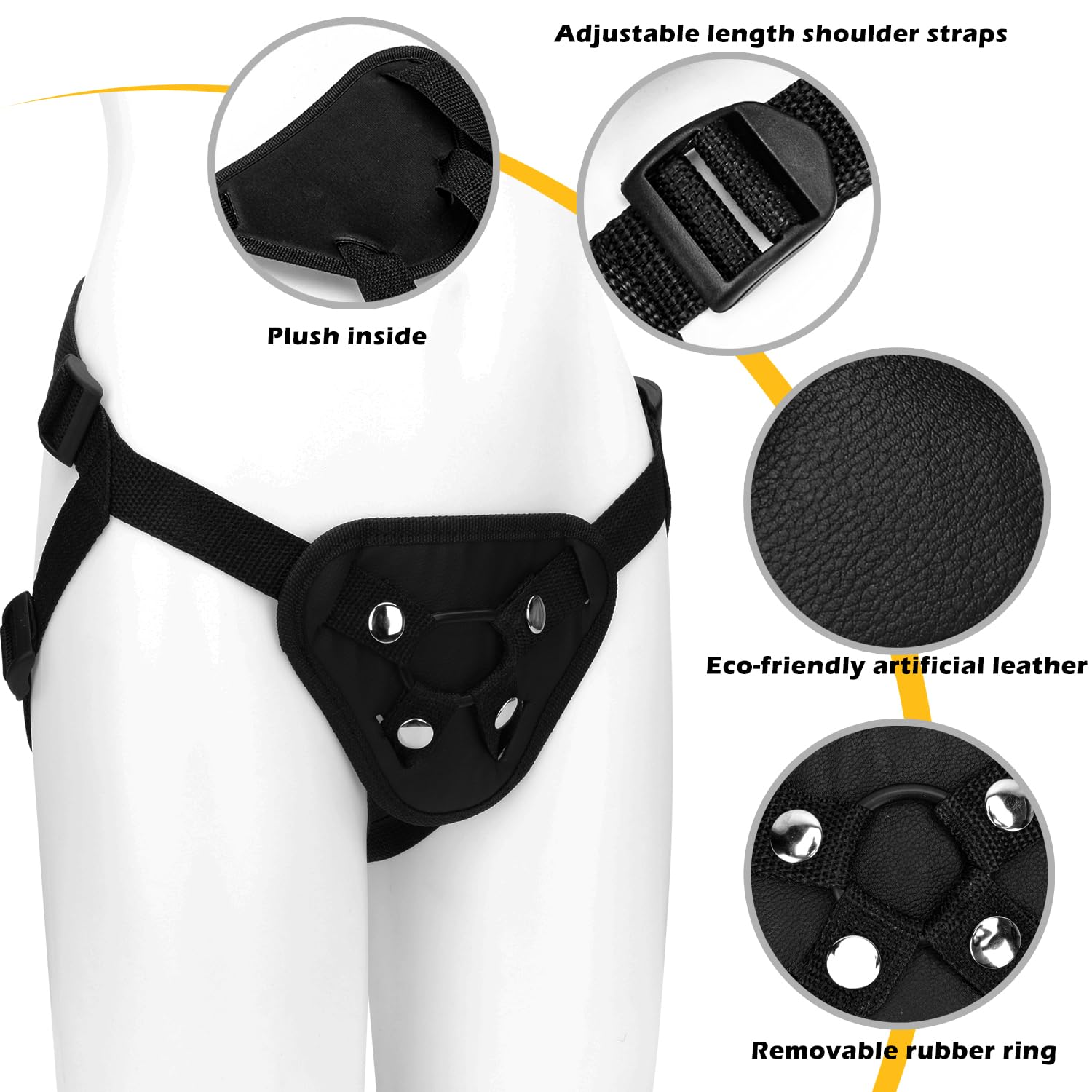 Realistic Silicone Strap-on Dildo for Couples & Women - 8.7