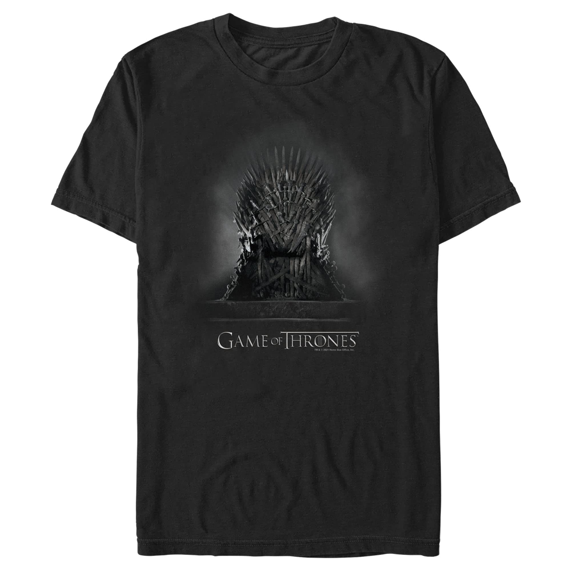 Men's Game of Thrones Smokey Iron Throne Graphic T-Shirt | Official Licensed Merchandise | Perfect for Cosplay, Conventions & GOT Fans