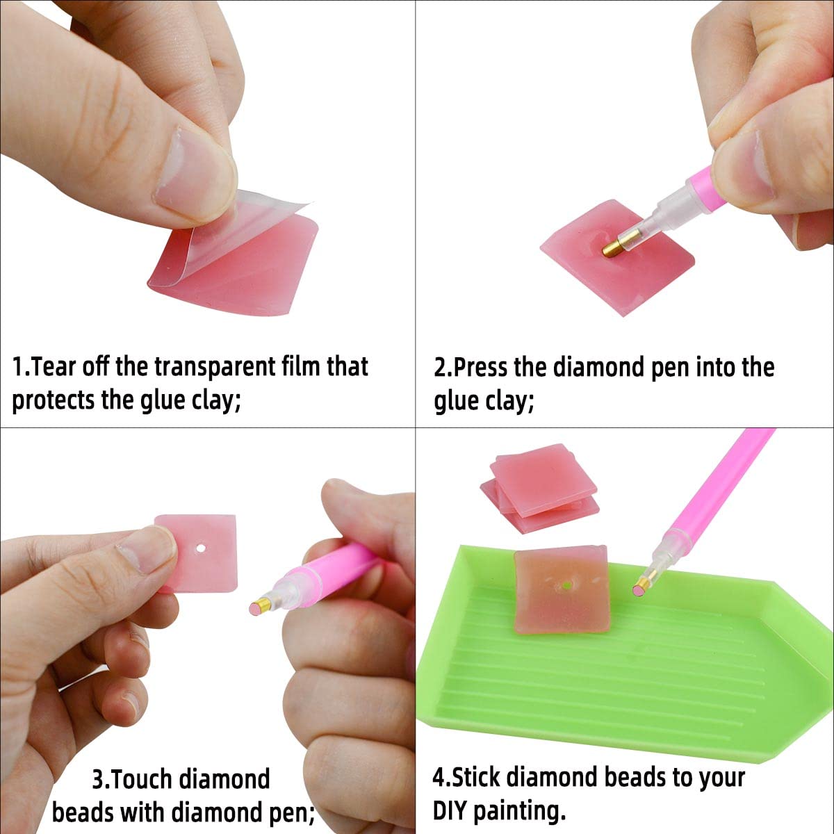 72-Piece Diamond Glue Clay & Wax Tool Kit for 5D Diamond Painting, DIY Embroidery, Cross-Stitch - 2x2cm Wax Sticks - Perfect for Home Crafts, Gift Making & Stress Relief
