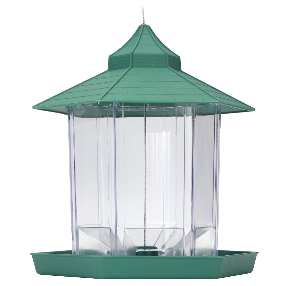 Sixx Hanging Bird Feeder - Large Plastic Storage for Bird Food - Perfect for Balconies & Outdoor Bird Feeding