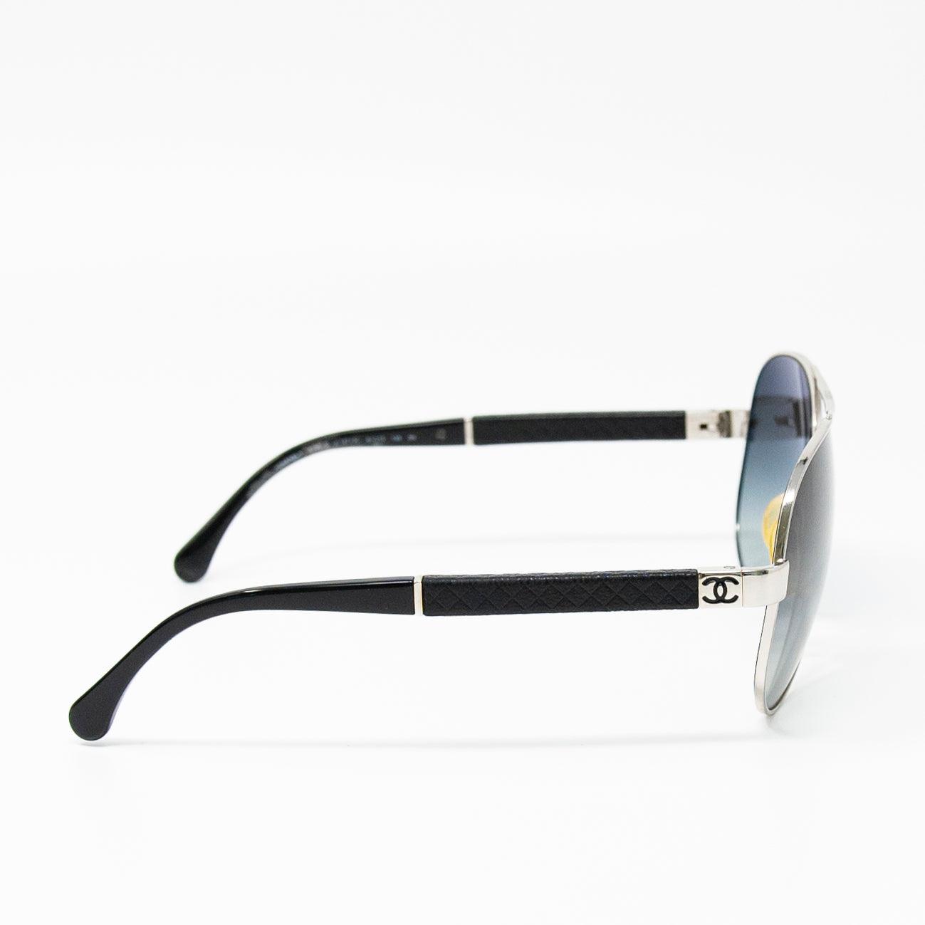 Chanel Black Aviator Sunglasses for Women - Luxury Designer Pilot Shades with UV Protection - Perfect for Driving, Travel & Fashion Accessories