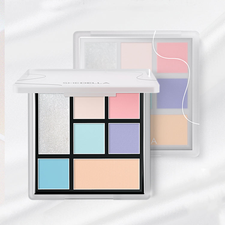 SHEDELLA Minimalist 7-Color Eyeshadow Palette - Natural & Matte Shades for Everyday Makeup, Party & Special Occasions