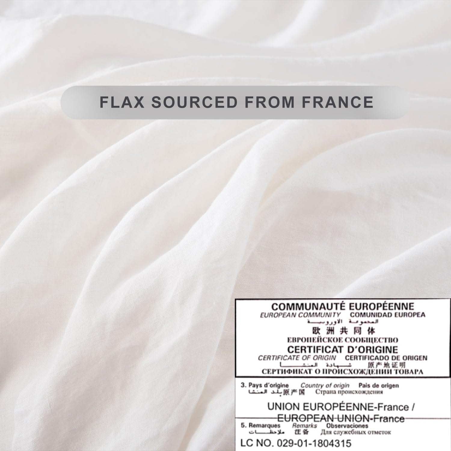 Premium 100% French Flax Linen Bedding Set - Queen Size 4pc (Flat Sheet, Fitted Sheet & 2 Pillowcases) | Natural Breathable & Soft Off White Linen Sheets for Comfortable Sleep | Perfect for Bedroom, Guest Room & Vacation Homes