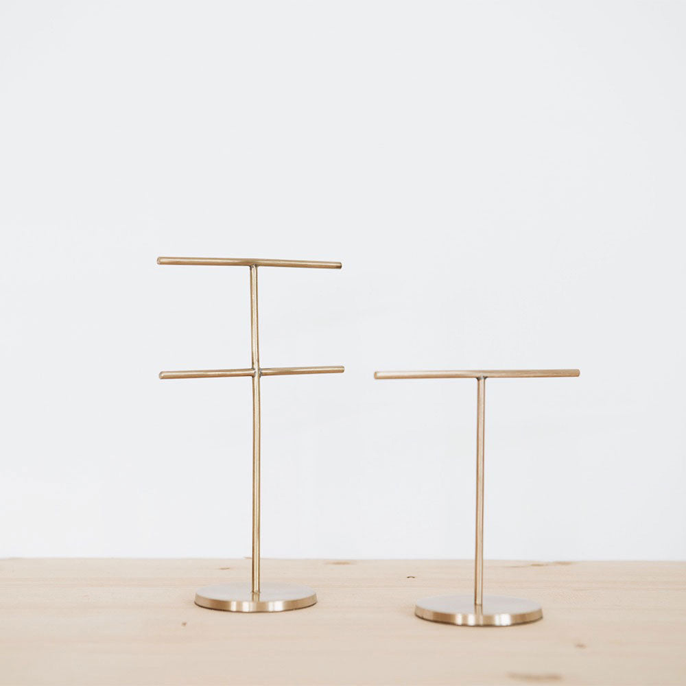 Elegant Brass Jewelry Stand - Perfect for Organizing Necklaces, Rings & Earrings - Ideal for Vanity, Dresser & Travel