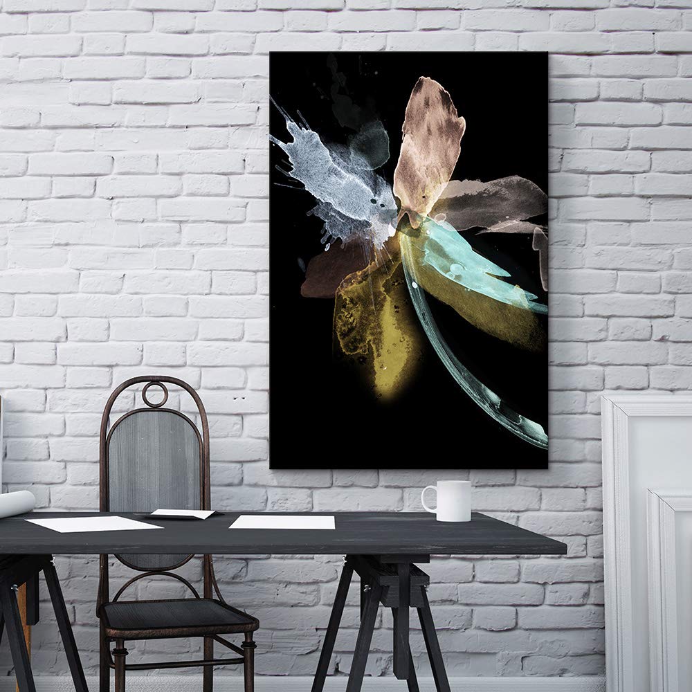 Abstract Flower Giclee Canvas Wall Art - 12x18 Inches, Modern Home Decor for Bedroom, Living Room, House Decoration, Perfect for Adding Elegance to Any Space