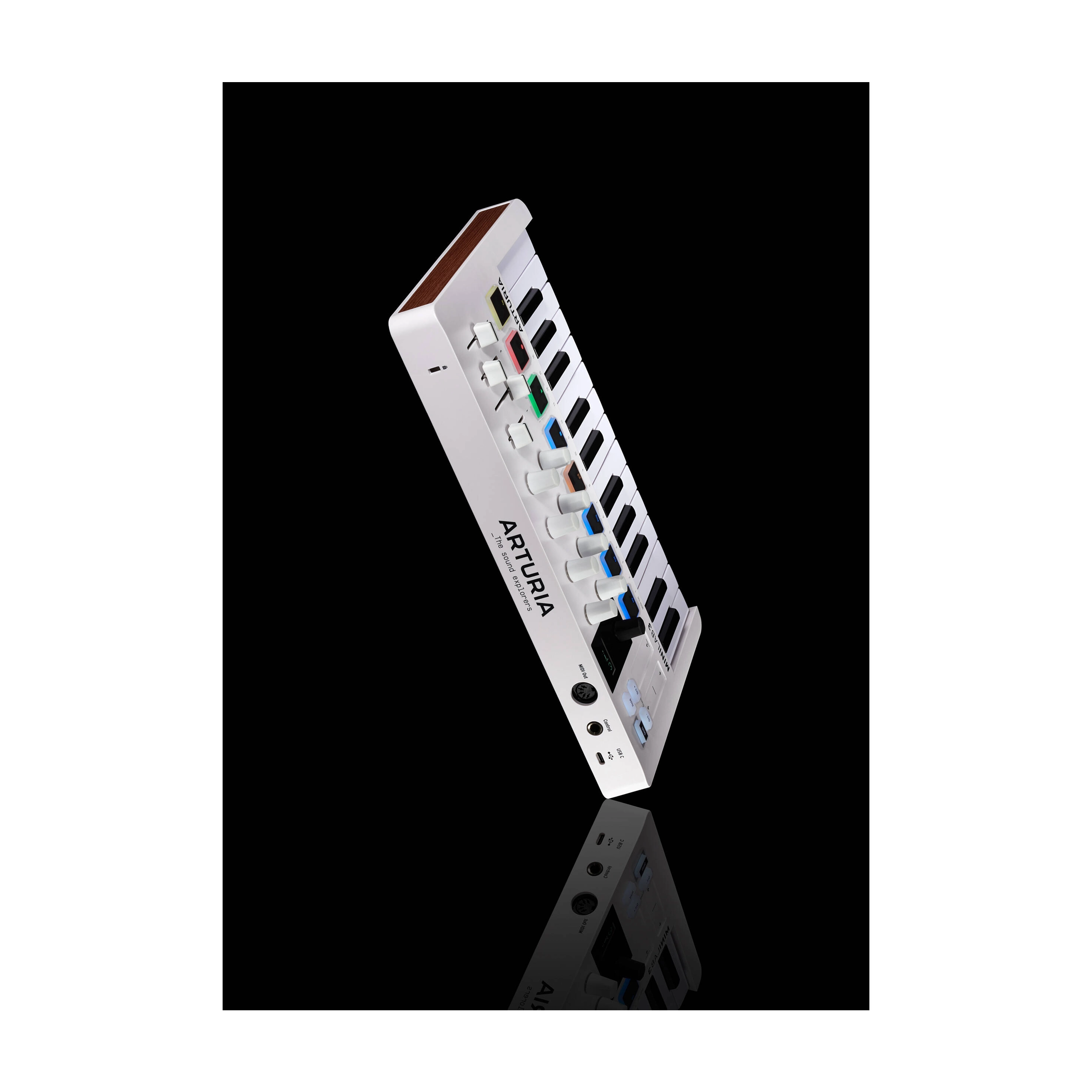 Arturia MiniLab 3 Compact 25-Key MIDI Keyboard Controller with 16 Pads - White | Perfect for Music Production, Beat Making & Live Performances
