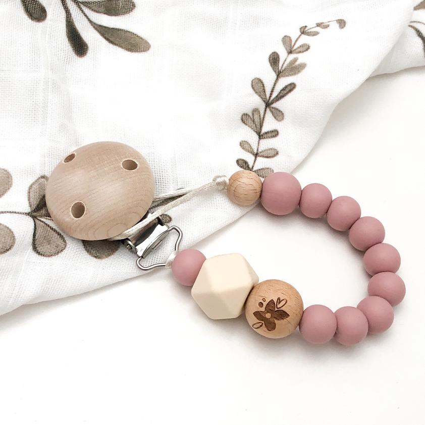 Elements Range Dummy Holders - Secure Baby Pacifier Clips for Strollers, Car Seats & Diaper Bags | Soft Silicone Teething Toys for Infants & Toddlers | Perfect for On-the-Go Parenting & Travel Essentials