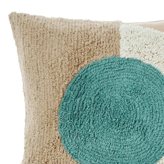 Linen House Aida Sky Cushion - 48 x 48cm Soft Decorative Throw Pillow for Sofa, Bed & Home Decor