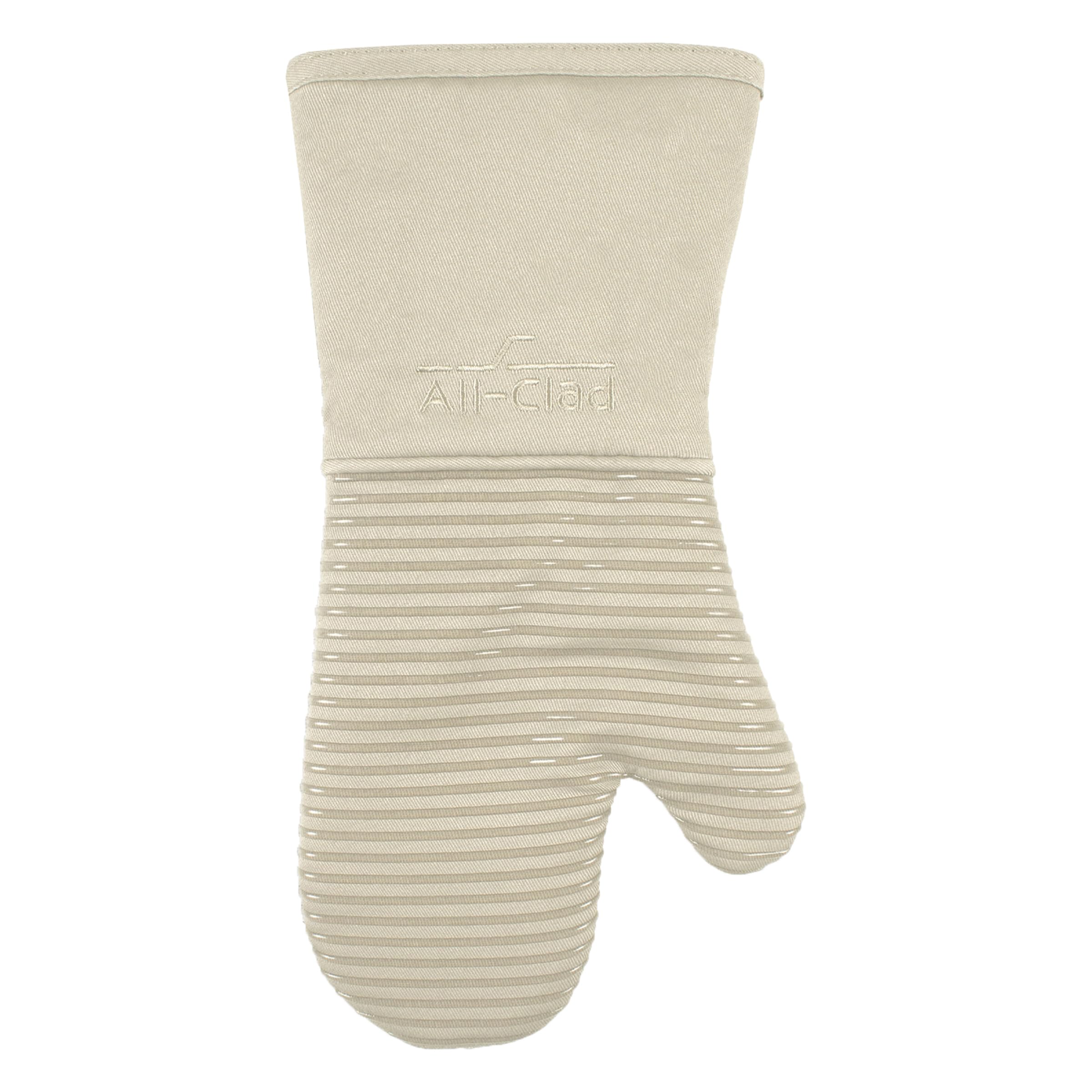 All-Clad Premium Silicone Oven Mitt - Heat Resistant to 500°F, 100% Cotton & Silicone Kitchen Glove (14