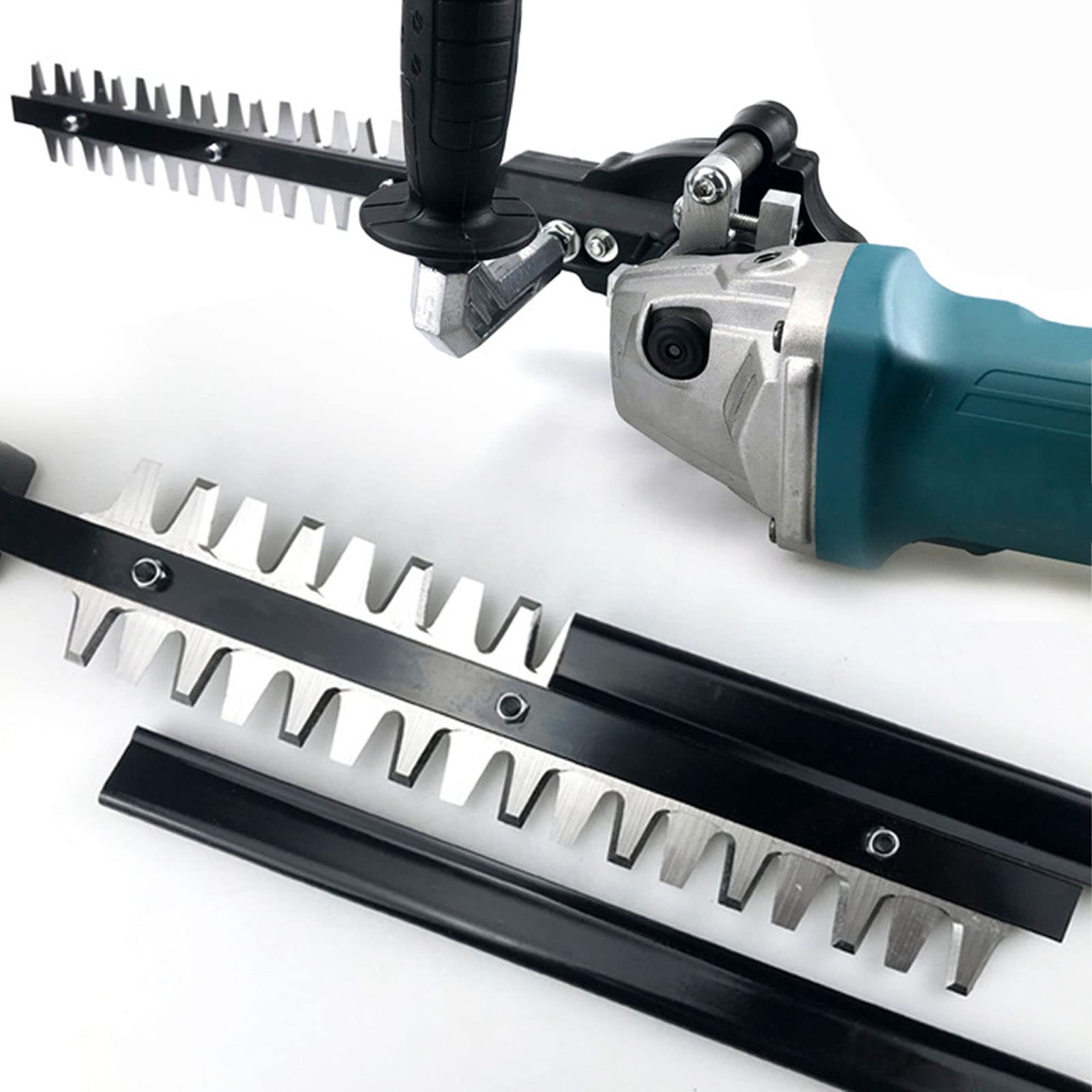 Electric Angle Grinder Hedge Trimmer Attachment - Ergonomic Adapter for Converting to Hedge & String Trimmer - Perfect for Trimming Hedges, Bushes, Shrubs & Small Branches - Ideal for Garden Landscaping & Yard Maintenance