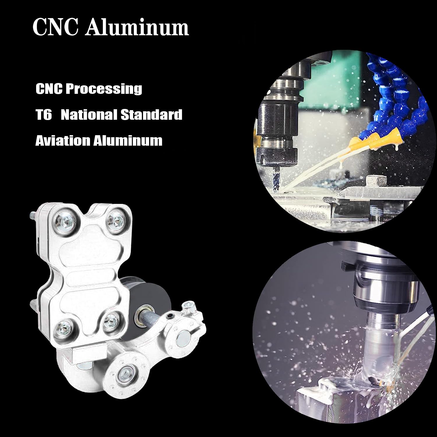 Universal CNC Motorcycle Chain Tensioner - Durable Aluminum Alloy Adjuster for ATV/Dirt Bike Maintenance