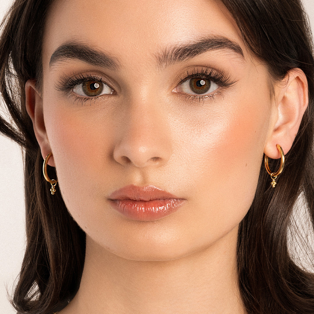 Fortitude Plain Hoops - Minimalist Stainless Steel Earrings for Women | Everyday Wear, Office & Casual Outfits