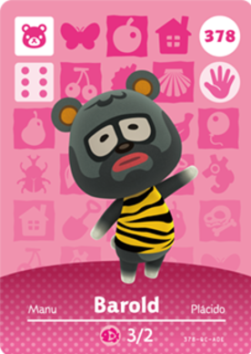 Barold Animal Crossing Amiibo Card - Series 4 Collectible Trading Card for Nintendo Switch | Perfect for Gaming, Collecting & Completing Your Animal Crossing New Horizons Villager Collection