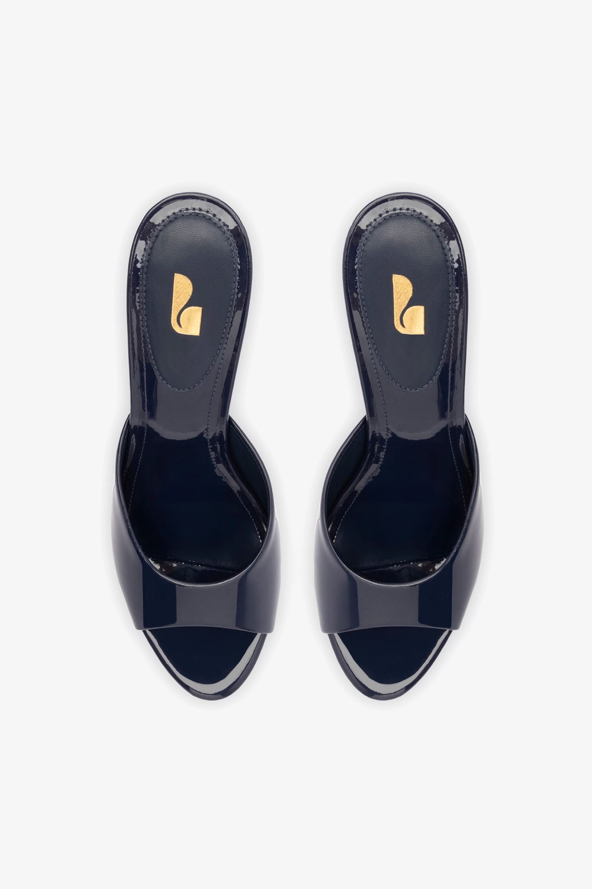 Premium Navy Leather Jasmine Hi Mule Shoes - Women's Comfortable Slip-On Loafers for Office, Casual Wear & Everyday Outfits