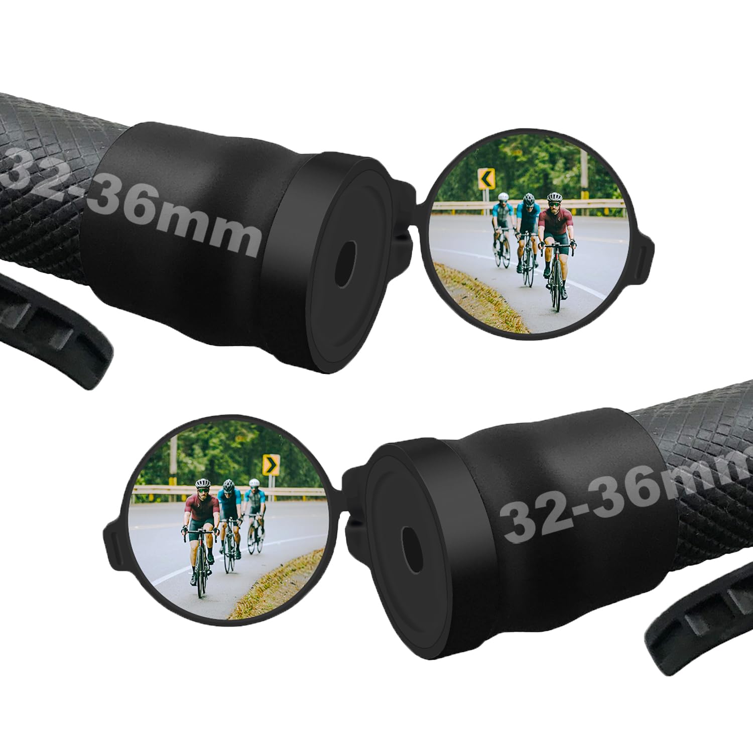 Arkham Bicycle Handlebar Mirror - Foldable 360° Rotating Rear View Mirror with Rubber Mount for Mountain & Road Bikes (Pair) - Perfect for Commuting & Trail Riding Safety