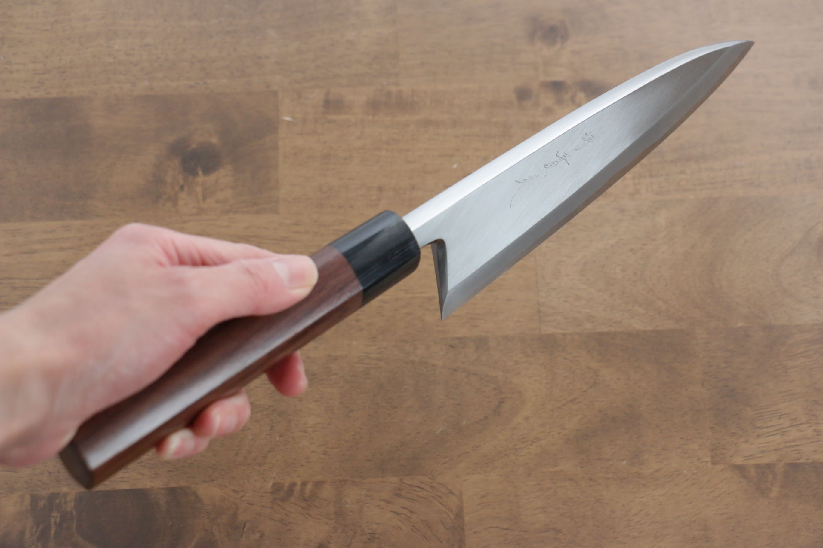 Premium Jikko White Steel No.2 Deba Knife 195mm - Japanese Professional Chef Knife with Shitan Handle - Perfect for Sushi, Fish Filleting & Asian Cuisine Preparation