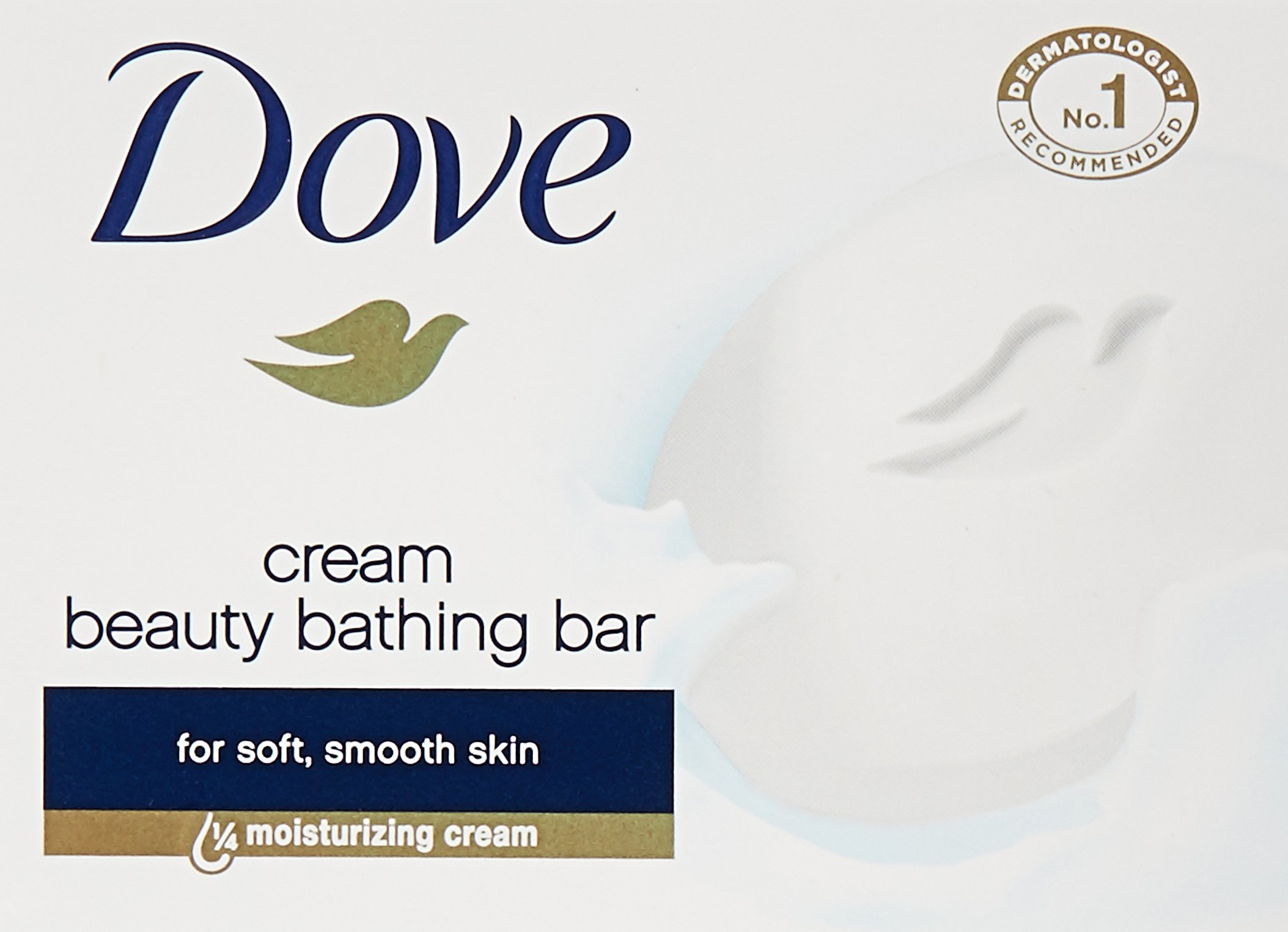 Dove Cream Beauty Bathing Bar with 1/4 Moisturizing Cream for Softer, Smoother Skin - 100g (Pack of 4 + 1 Free) | Gentle Cleansing & Hydrating for Dry Skin - Perfect for Daily Shower, Spa & Travel