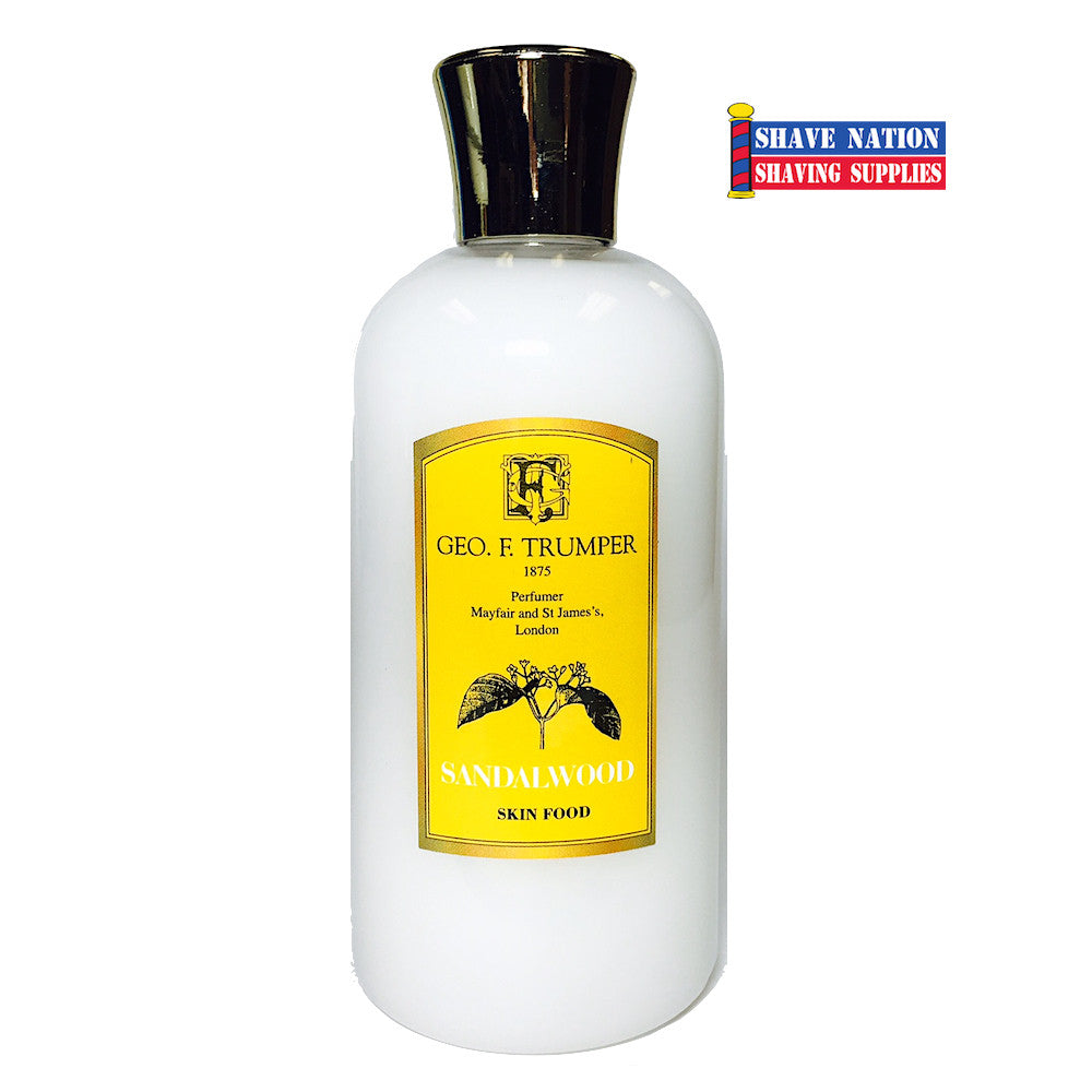 Geo F Trumper Sandalwood Skin Food - Hydrating & Soothing Pre-Shave & Post-Shave Lotion for Men - Perfect for Sensitive Skin & Close Shaves