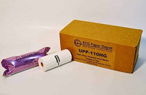 High Gloss Ultrasound Film UPP-110HG - Sony Compatible Thermal Paper Roll (110mm x 18m, 30 Rolls) | Ideal for Medical Imaging, ECG Printouts & Diagnostic Reports
