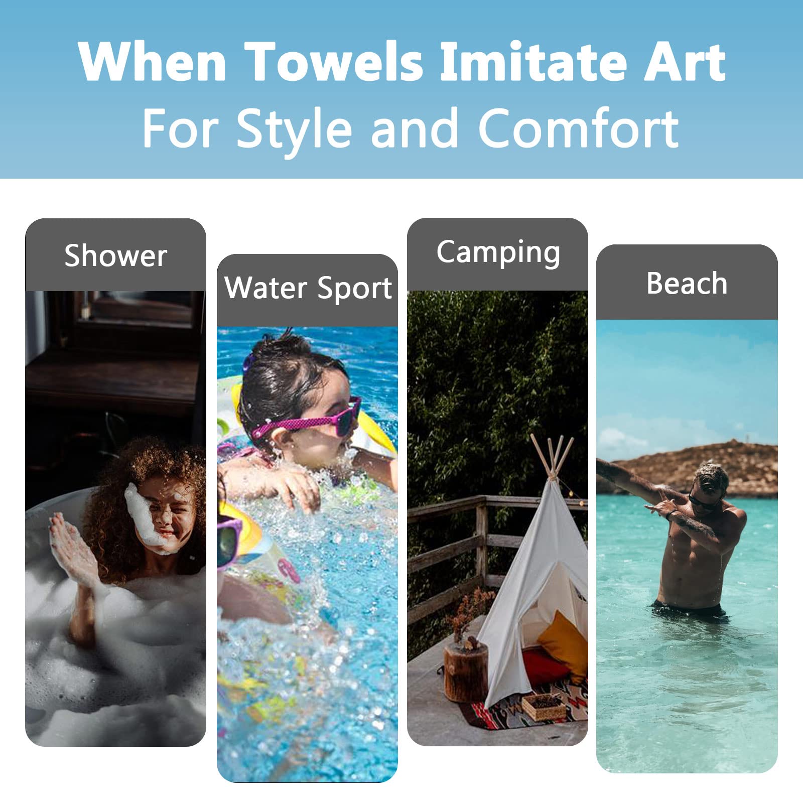 Premium Microfiber Beach Towels 2-Pack - Extra Large 72