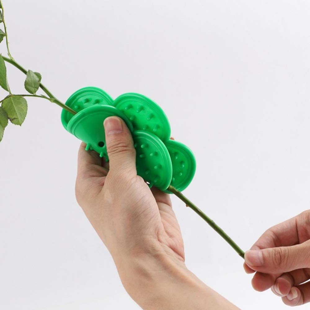 Premium Rose Thorn Stripper Tool - Stainless Steel & Rubber Rose Thorn Remover for Home-Grown Roses - Safe & Easy Rose Leaves Stripper (Green) - Perfect for Gardeners, Florists & Rose Enthusiasts