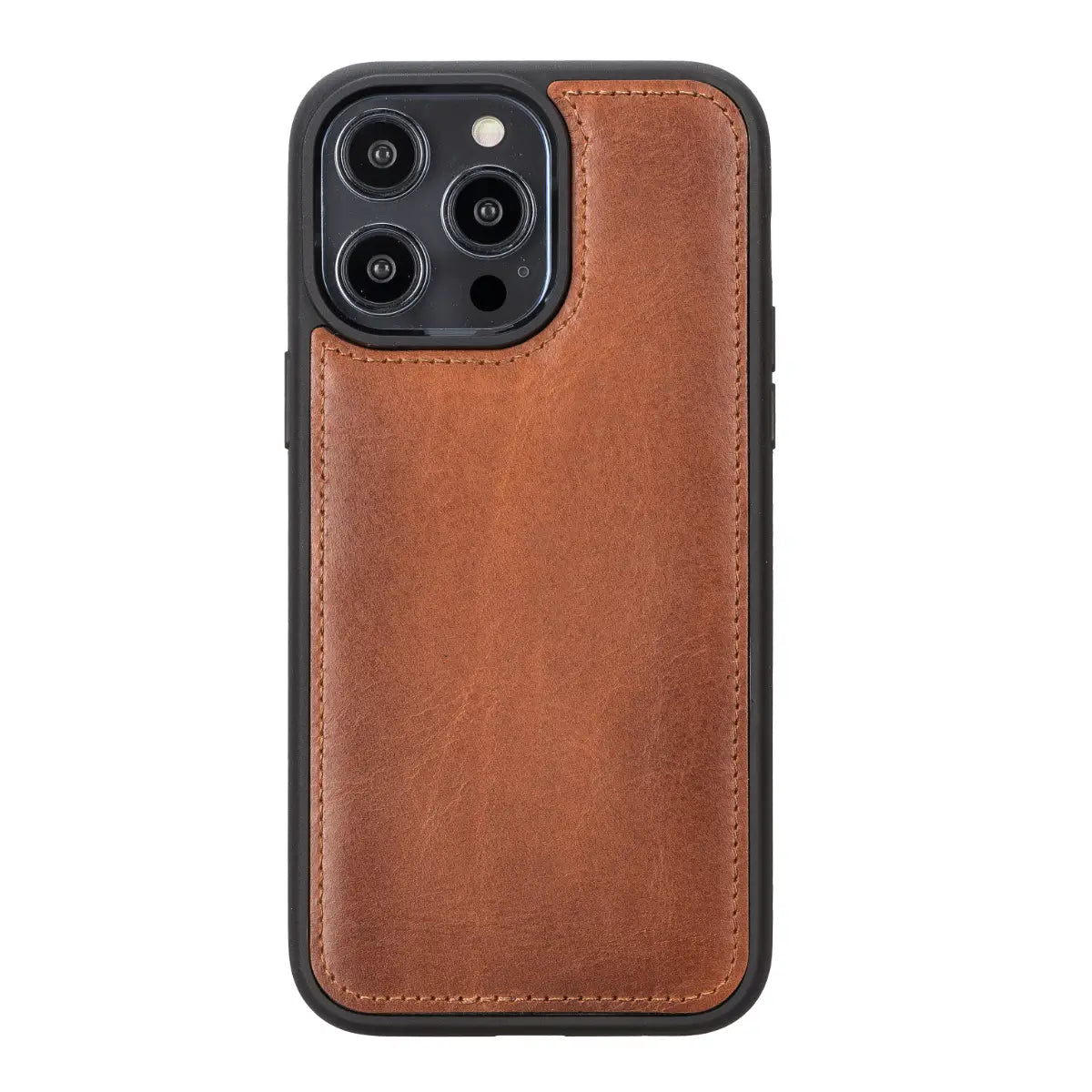 Premium Burnished Tan Leather Wallet Case for iPhone 14 Pro Max - Slim Protective Cover with Card Slots - Perfect for Everyday Use, Travel & Business