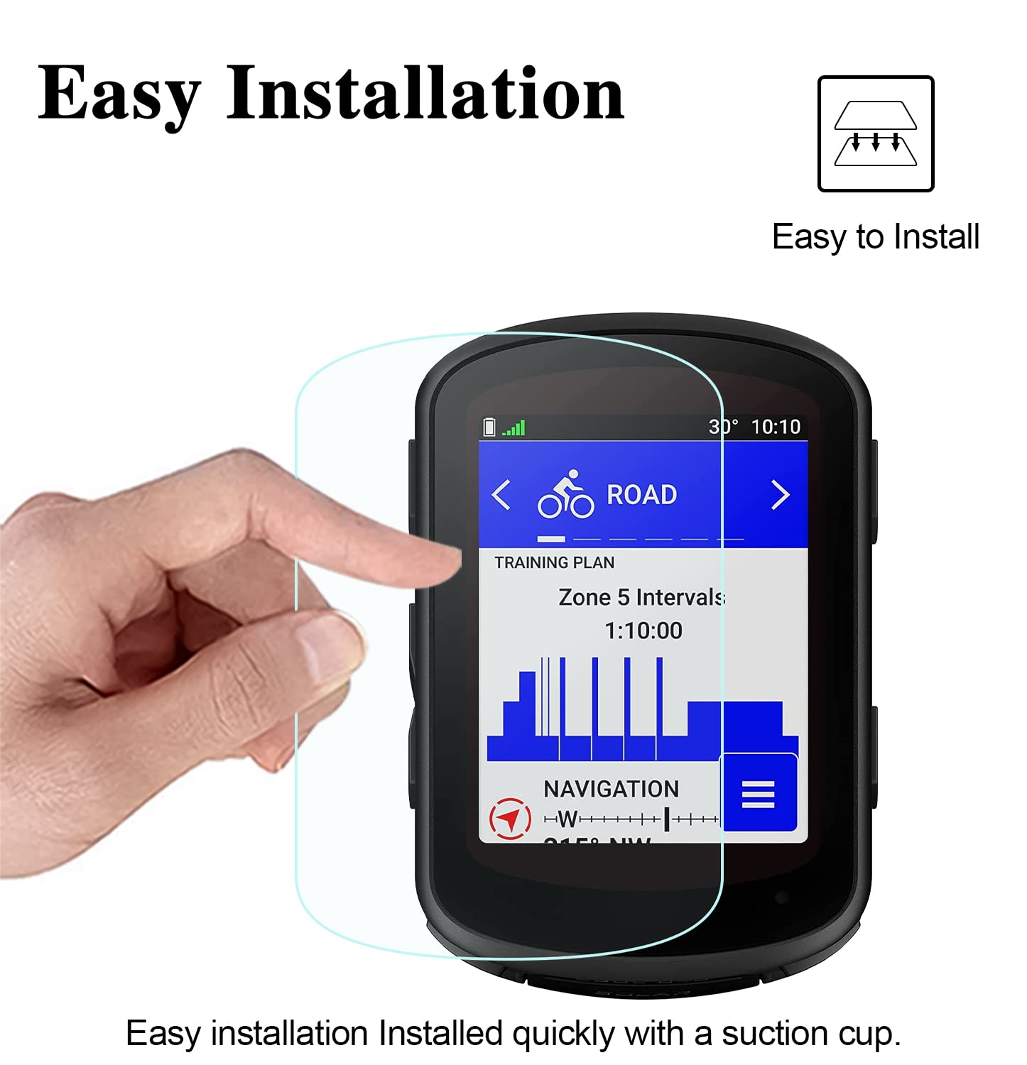Garmin Edge 840/540 Screen Protector 2Pack, 9H Tempered Glass for Cycling GPS