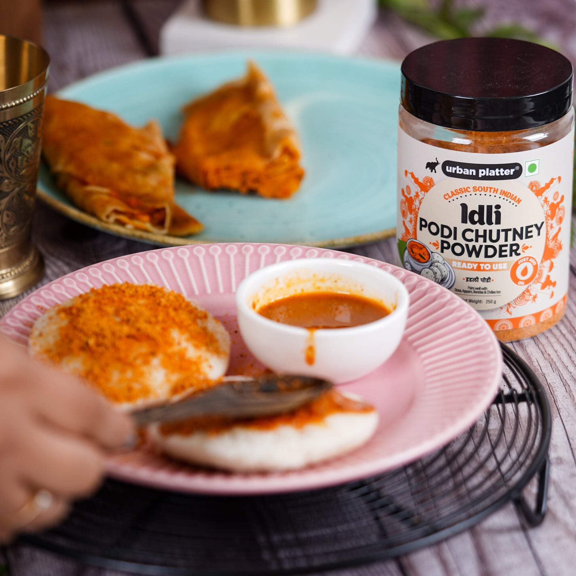 Urban Platter Instant Idli Chutney Powder - 250g | Authentic South Indian Spice Mix for Idli, Dosa & Vada | Perfect for Breakfast, Snacks & Indian Cooking