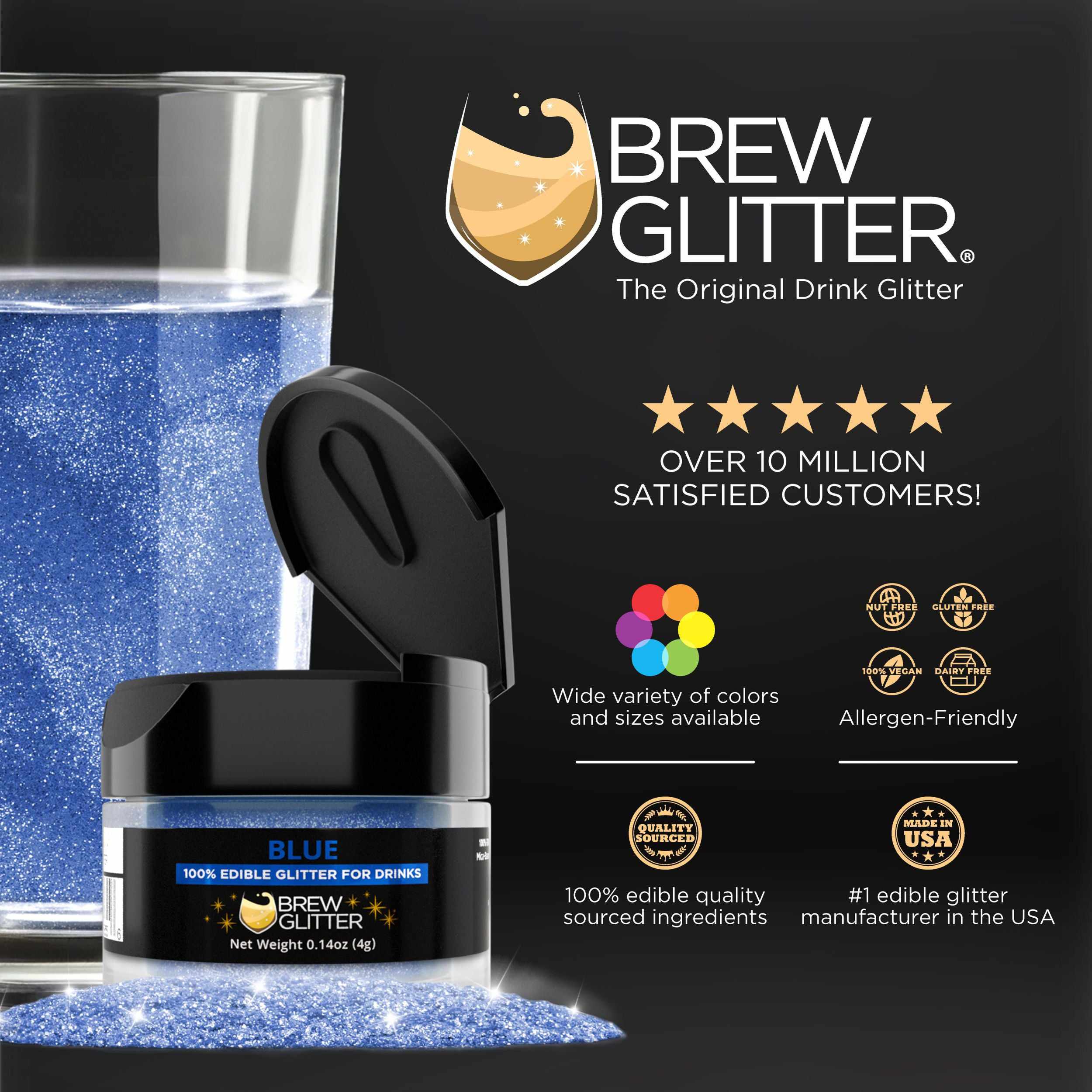 Blue Glitter Spray Pump for Hair & Body - Bulk Wholesale (50 Pack) - Perfect for Parties, Cosplay & Festival Makeup