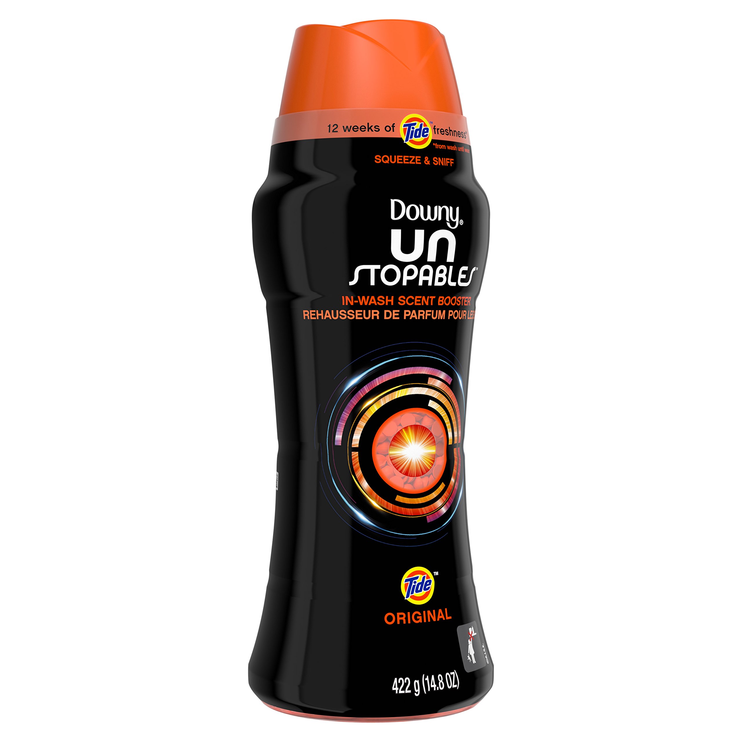Downy Unstopables In-Wash Scent Booster Beads with Tide Original Scent - 14.8 oz | Long-Lasting Laundry Fragrance Enhancer for Fresh Clothes | Perfect for Gym Wear, Bedding & Everyday Laundry