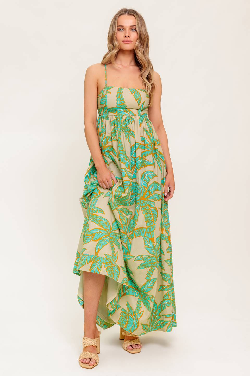 Augustine Tropical Maxi Dress - Flowy Summer Beach Dress for Women | Perfect for Vacations, Pool Parties & Boho Outfits