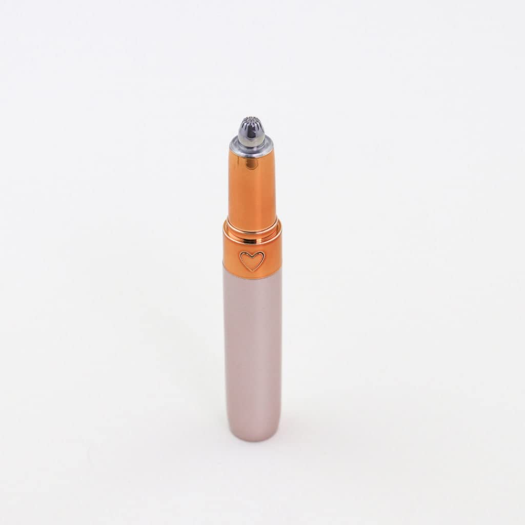 Mini Electric Eyebrow Trimmer Pen - Painless Facial Hair Remover for Women & Men, Rechargeable & Waterproof, Rose Gold | Perfect for Travel, Home Use & Gifts