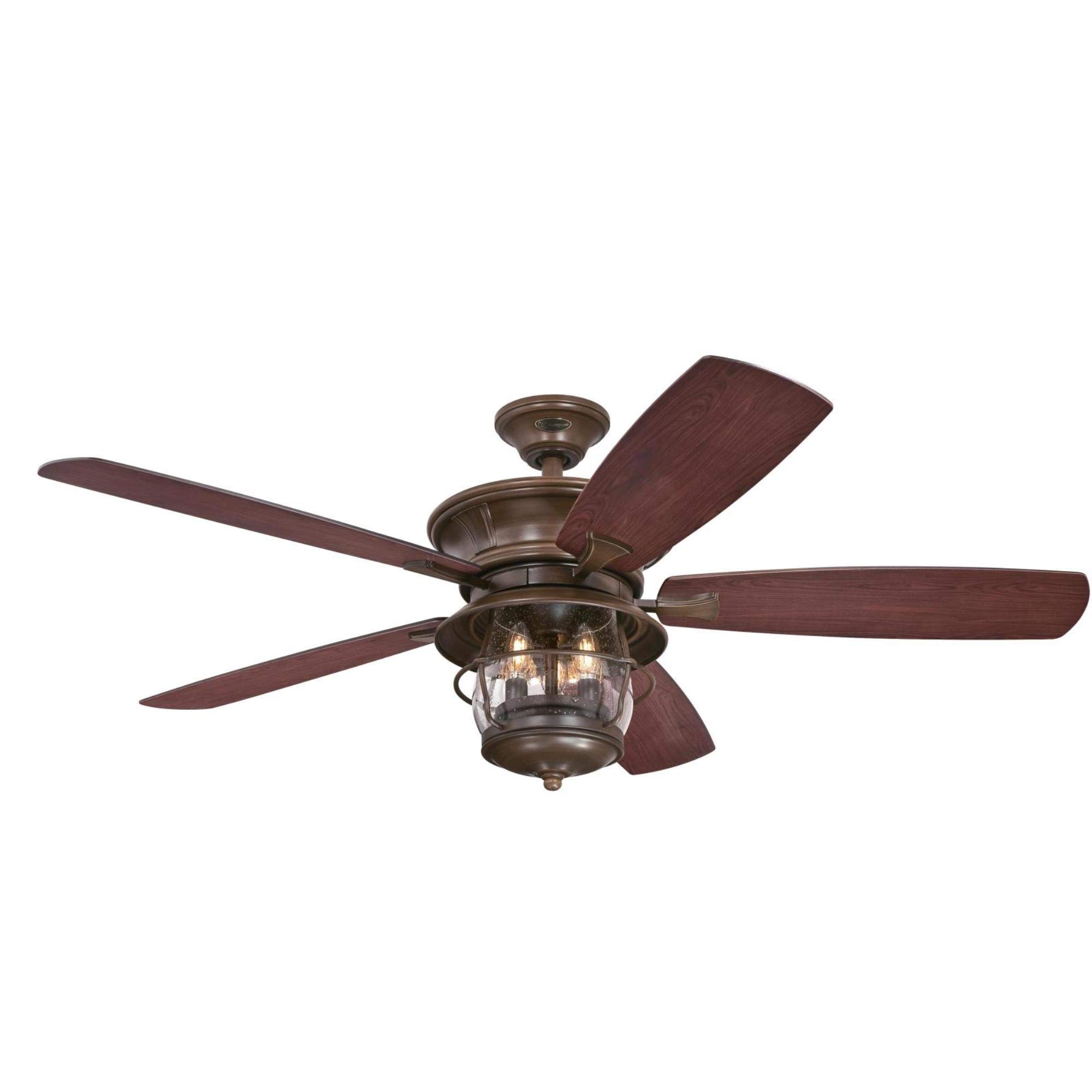 Westinghouse 7233400 Brentford 52 Inch Indoor Ceiling Fan with Light Kit, Aged Walnut Finish - Perfect for Living Room, Bedroom & Home Office Cooling & Lighting