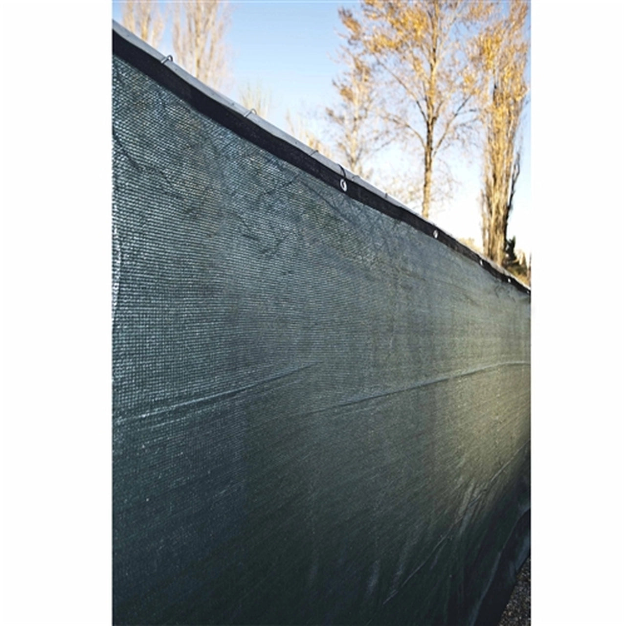ALEKO 6x150ft Dark Green Privacy Fence Screen with Grommets - Heavy Duty Mesh Fabric for Backyard, Patio, Pool & Garden Privacy Protection