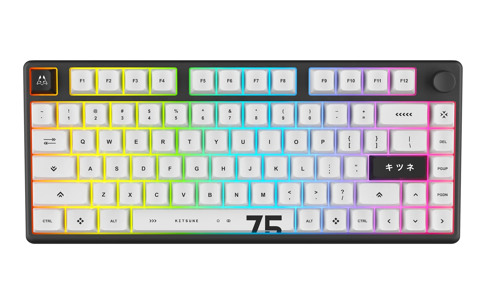 Arbiter Studio KITSUNE Polar 75 PRO Hall Effect Magnetic Gaming Keyboard - 75% Compact Layout, Hot-Swappable Switches, RGB Backlit for PC/Mac Gaming & Office Work
