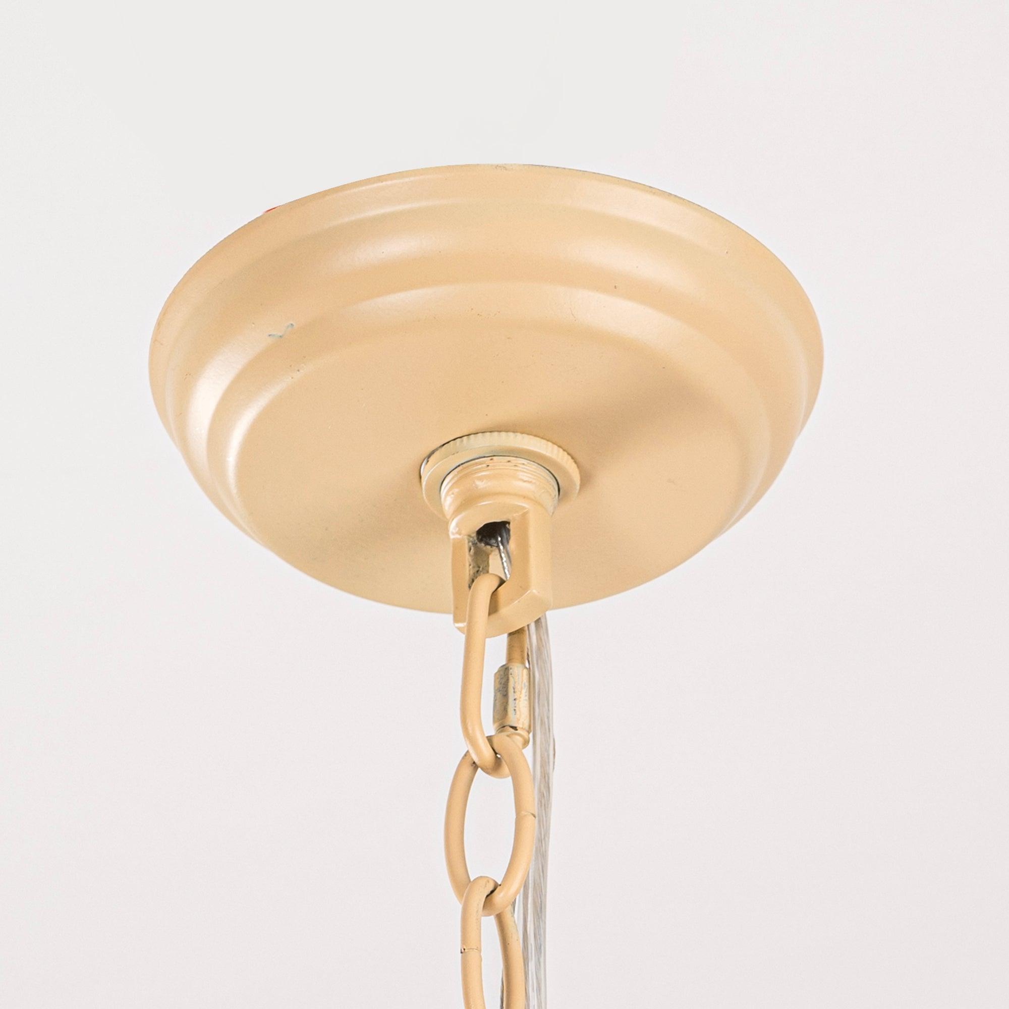 Farmhouse Style 1-Light Wooden Beads Pendant Light - Beige Dry Rated Ceiling Fixture for Kitchen Island, Dining Room & Entryway Lighting