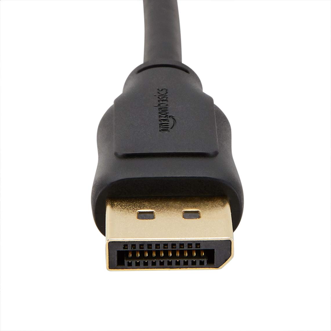 Amazon Basics DisplayPort to DisplayPort Cable 6 Feet (1.8m) - 4K Ultra HD, 144Hz, HDR, 52 Count - High Speed Braided Black Cable for Gaming PC, Monitor, Laptop, Workstation - Home & Office Use