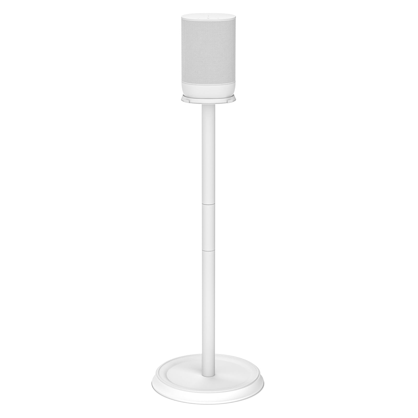 Heavy Duty Speaker Stand for Sonos Move & Move 2 - Adjustable Floor Stand with Cable Management Clips | Easy Installation White Speaker Holder | Perfect for Home Theater, Outdoor Parties & Music Studios