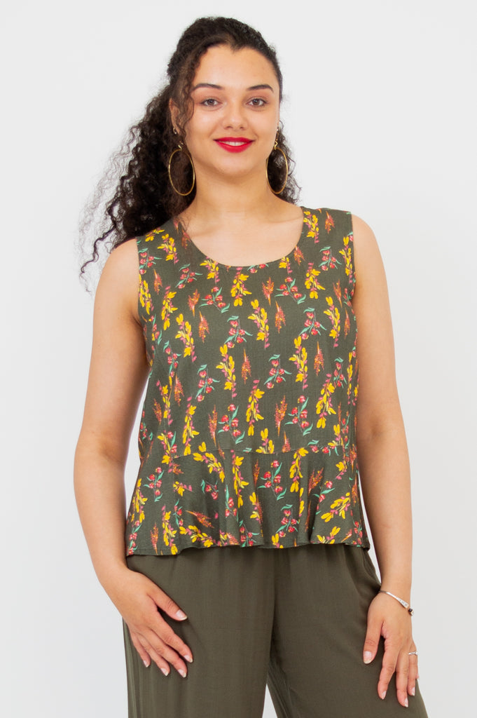 Ginny Tank Top for Women - Soft Wonder Linen Bamboo Blend - Perfect for Summer, Yoga, and Casual Wear