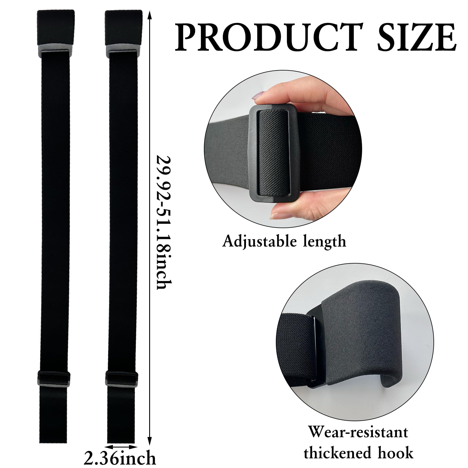 2 Pack Adjustable Trash Can Lid Locks - Heavy Duty Bear/Squirrel/Dog Proof Garbage Can Straps for Outdoor Bins - Secure Waste Containers from Animals - Perfect for Camping, Backyard, and Patio Use