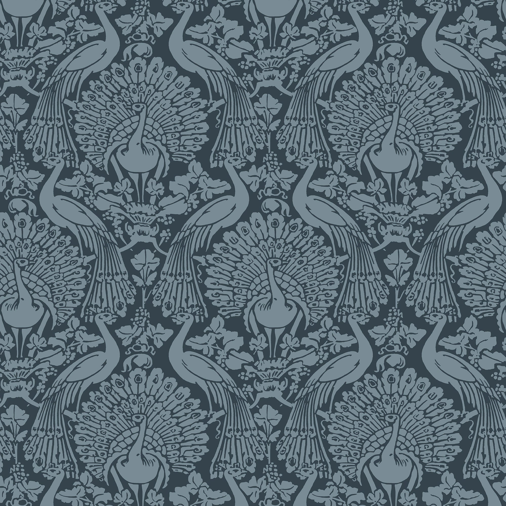 Laura Ashley Peacock Damask Dusky Seaspray Wallpaper Roll - Elegant Floral Vintage Peel and Stick Wallpaper for Living Room, Bedroom, Dining Room Decor