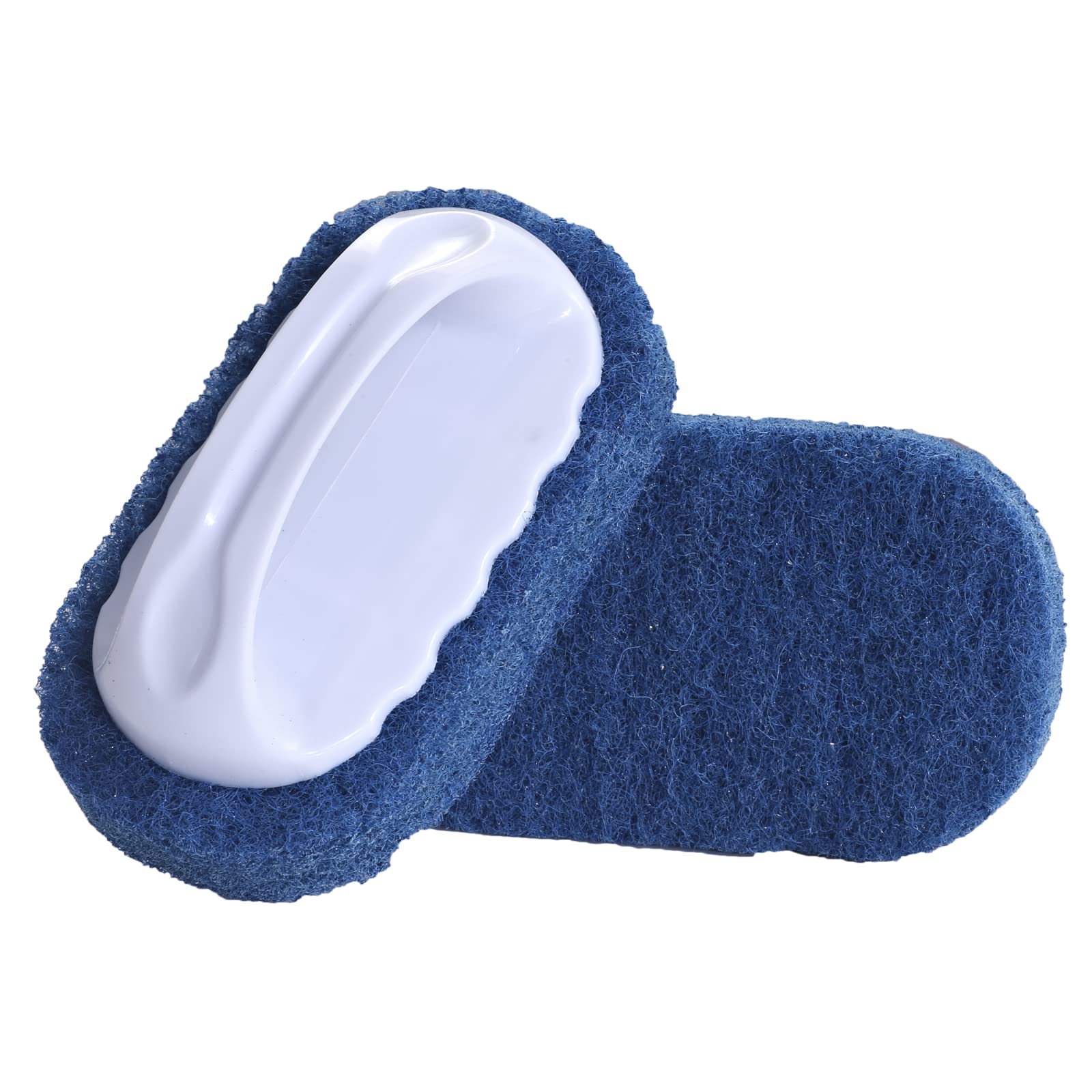 4-Piece Scouring Pad Brush Set with Handle - Heavy Duty Dish Scrub Brush, Bathroom Cleaning Brush & Sink Scrubber - Perfect for Kitchen, Bathroom & Household Cleaning