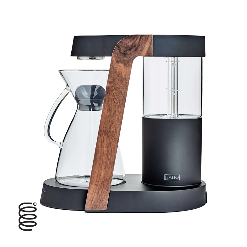 Ratio Eight Coffee Brewer - Premium Black & Walnut Drip Coffee Maker for Home & Office | Perfect for Pour-Over Coffee Lovers & Specialty Brewing Enthusiasts