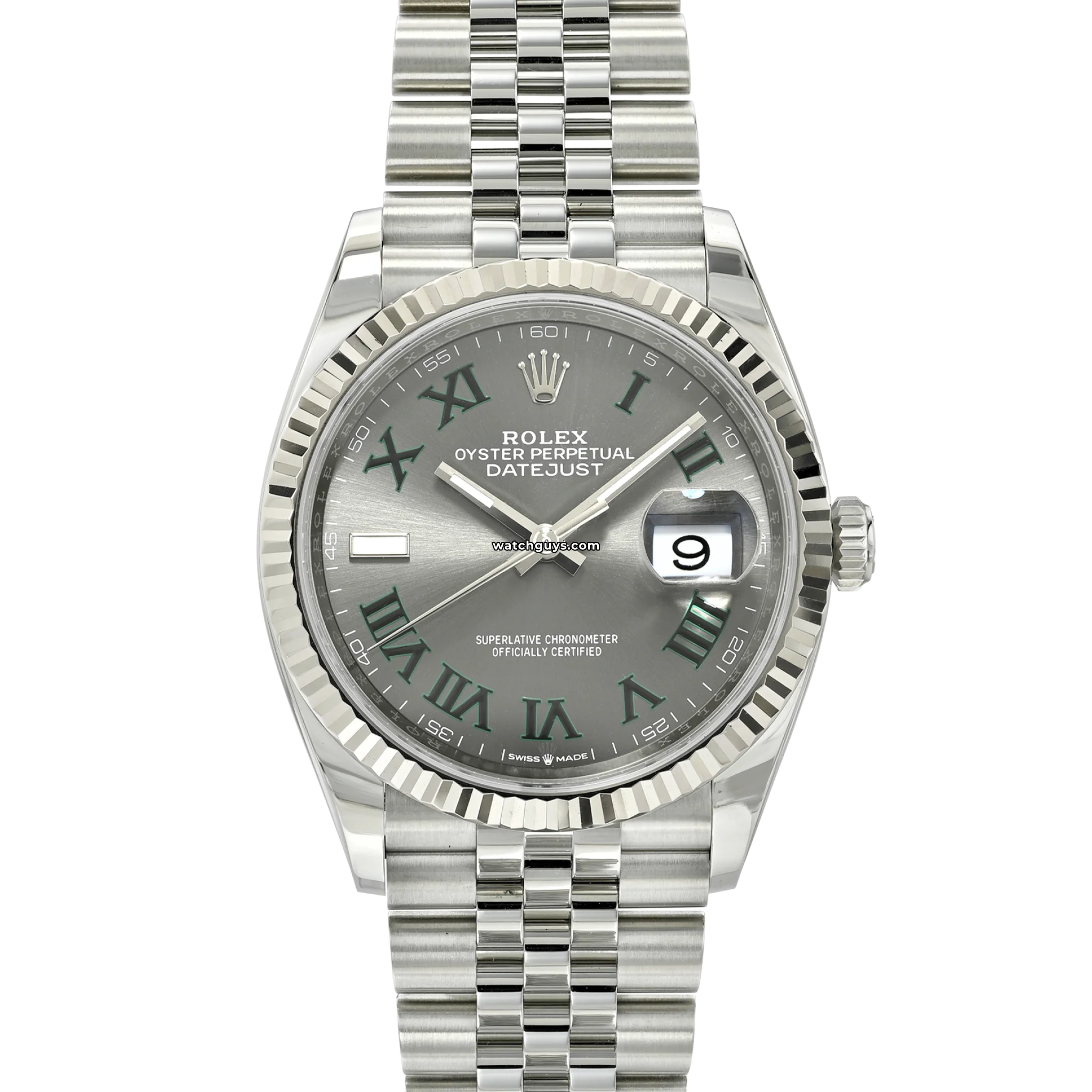 Rolex Datejust 126234 Men's Watch - 36mm Stainless Steel Wimbledon Dial with Jubilee Bracelet - Luxury Dress Watch for Business & Formal Occasions