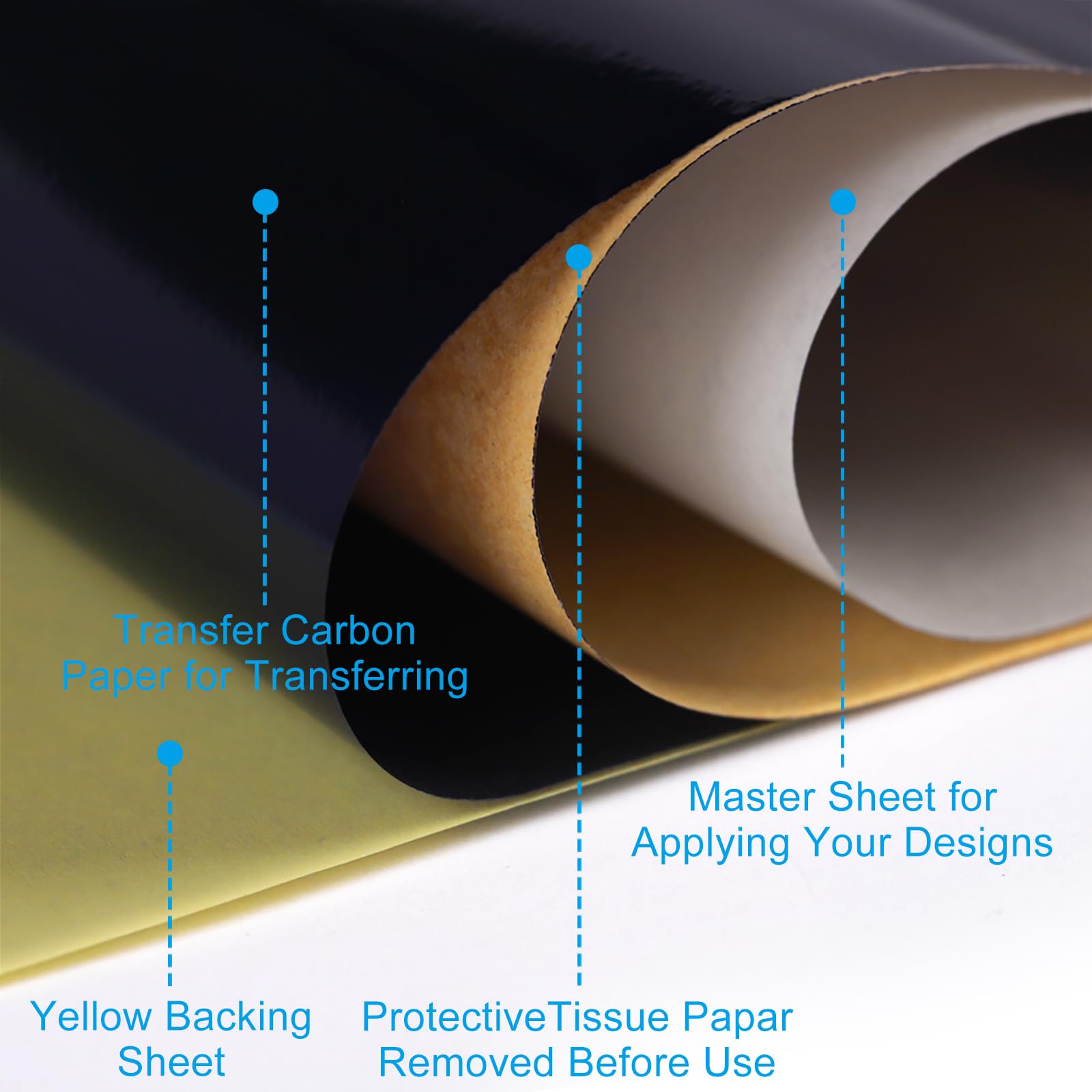 Emalla INKDOT Tattoo Transfer Paper - 100 Sheets Premium 4-Layer Thermal Stencil Paper for Tattoo Artists, 8.27
