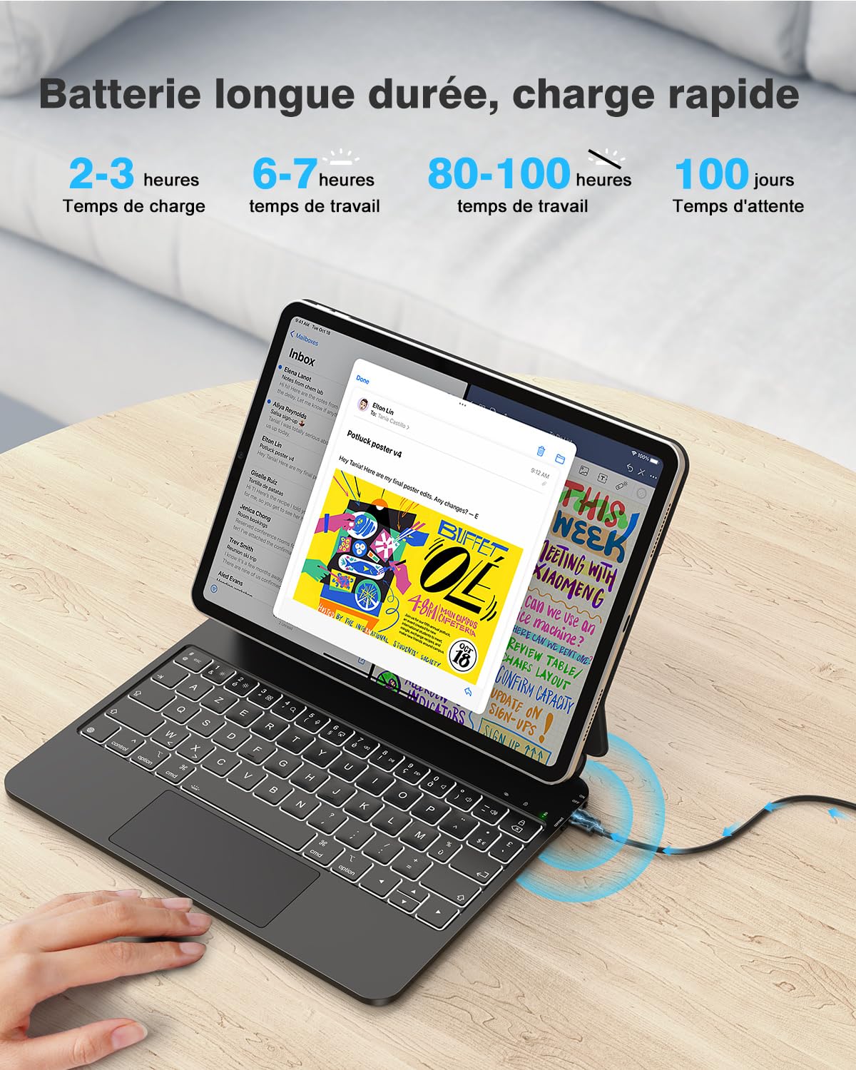Magnetic Keyboard Case for iPad Air 11